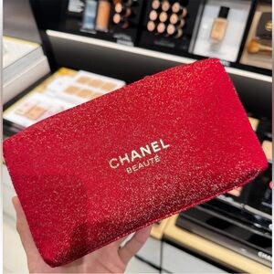 Chanel beauty gift cosmetic bag
